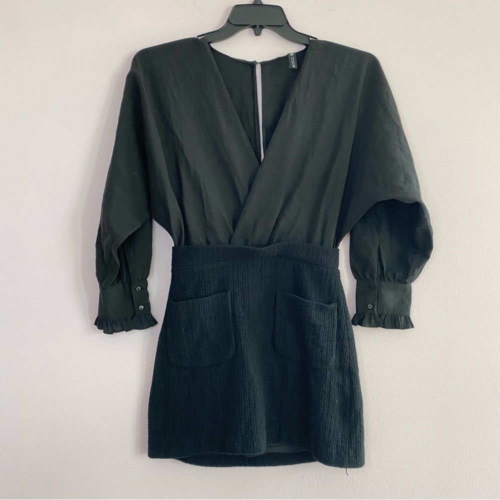 Zara Black Tweed Mini Dress size small